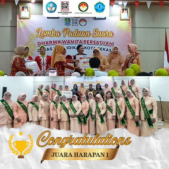 Penghargaan Juara Harapan 1 Lomba Paduan Suara DWP Kota Bekasi