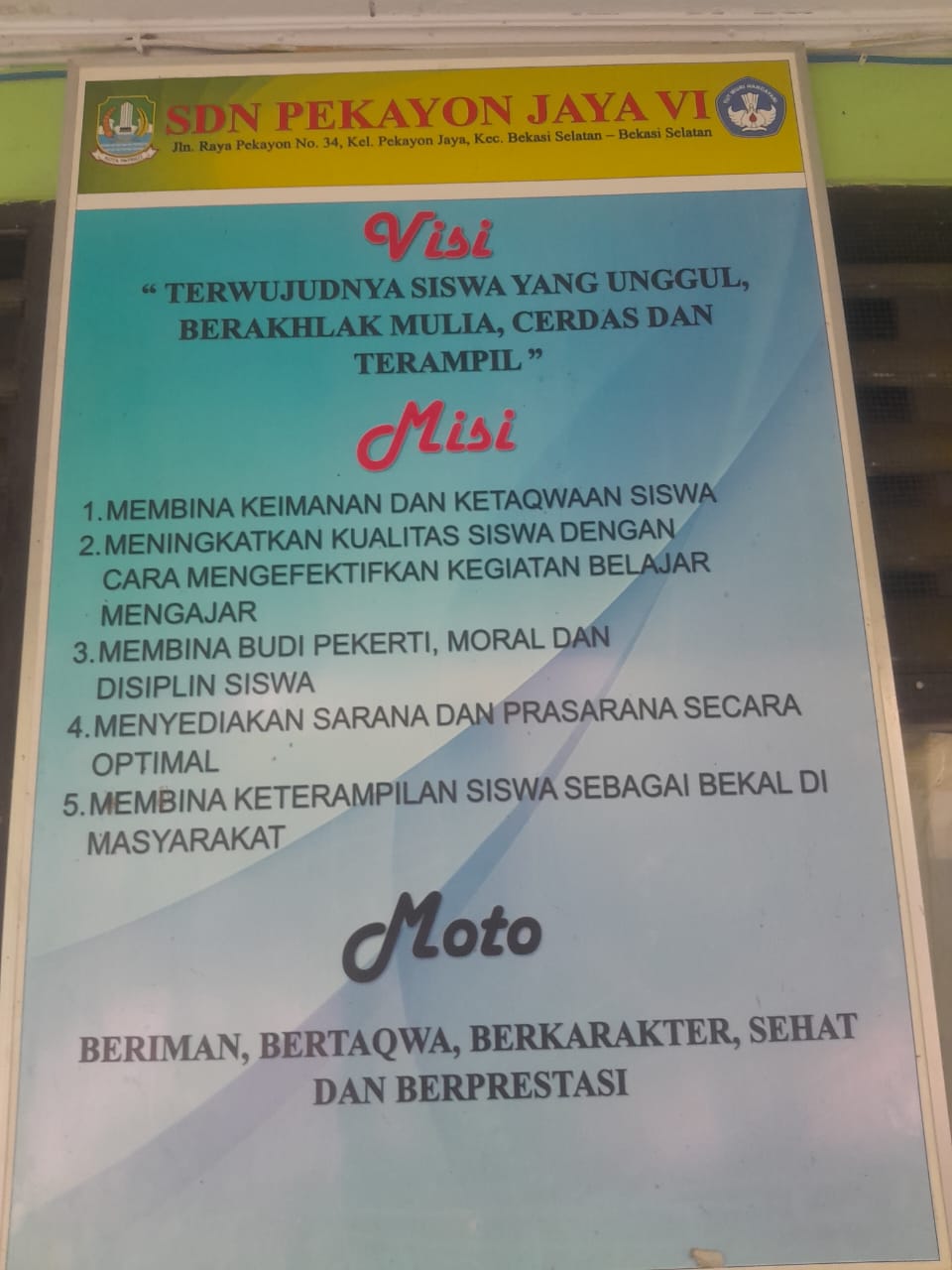Visi, Misi dan Moto Sekolah