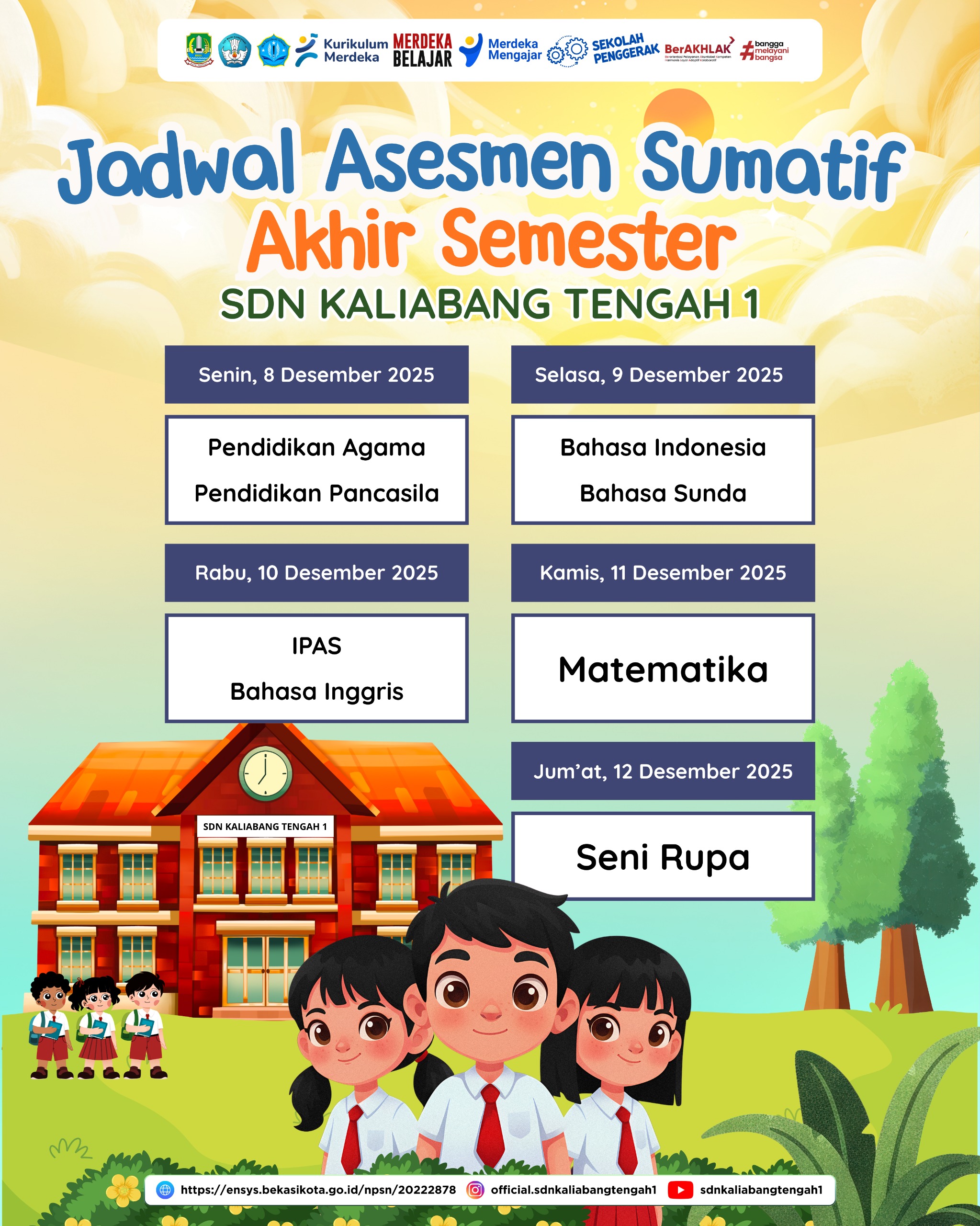Jadwal Asesmen Sumatif Akhir Semester